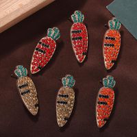 Fashion Sweet Rhinestone Women&#39;s Earrings New Carrot Earrings Wholesale main image 5