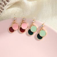 Simple Earrings S925 Silver Pin Small Enamel Glaze Earrings Wild Ring Earrings Wholesale main image 1