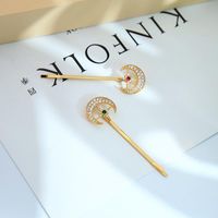 Fashion Zircon Diamond Accessories Sweet Star Moon Hair Clip Simple Side Fringe Clip main image 4