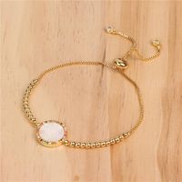 Fashion Round Fancy Diamond Shell Virgin Mary Micro Set Pulsera De Circón main image 4