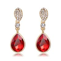 Fashion Shiny Water Drop Crystal Earrings Alloy Diamond Colorful Earrings main image 4