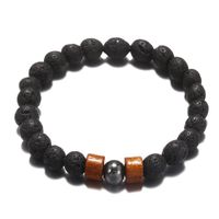 Pulsera Hecha A Mano De Cuentas De Piedra Volcánica Natural Hecha A Mano Pulsera De Moda Para Hombres Y Mujeres main image 2