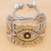 Miyuki Mizhu Pulsera Ancha Tejida A Mano Mujer Mal De Ojo Joyería De Mal De Ojo Turco main image 5