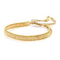 Fashion Bohemia 4mm Gold Bead Jewelry Import Miyuki Mi Bead Hand Woven Love Bracelet main image 5
