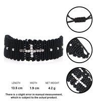 Fashion Black Woven Couple Bracelet Friendship Rope Mix And Match Silver Beads Handmade Woven Jewelry main image 4