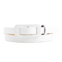 New Solid Color Ladies Light Body Pu Small Belt Fashion Square Buckle Needle-free Decorative Thin Belt sku image 4