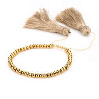 Fashion Bohemia 4mm Gold Bead Jewelry Import Miyuki Mi Bead Hand Woven Love Bracelet sku image 1