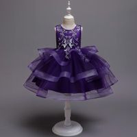 New Children's Dress Princess Dress Flower Girl Wedding Dress Tutu Skirt Girl Show Costume sku image 8
