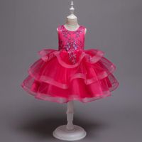 New Children's Dress Princess Dress Flower Girl Wedding Dress Tutu Skirt Girl Show Costume sku image 14