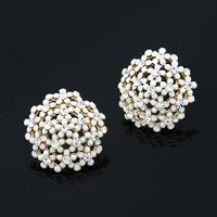 Fashion Earrings Korean Fashion Sweet Diamond Flower Earrings sku image 1