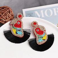New Characteristic Beaded Earrings With Exaggerated Lines And Tassel Earrings For Women main image 4