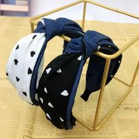 Korean New Hair Accessories Simple Middle Knot Headband Hit Color Wave Point Hair Hoop Women main image 4
