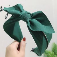 Korean Bow Creative High-end Hair Accessories Korean Rhinestone Headband Wide Edge Non-slip Fabric Hair Hoop Women sku image 6