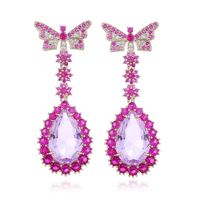 S925 Silver Pin Haotite Light Luxury Retro Earrings Fashion Butterfly Water Drop Trend Personality Earrings main image 6