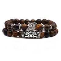 Croix-frontière E-commerce Ornement Tigereye Hibou Bouddha Tête Coude Ensemble Bracelet Tête De Lion Elephant Perlé Bracelet main image 2