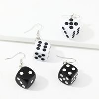 Trendy Funny Fun Dice Earrings Retro Fashion Ear Stud Earrings main image 4