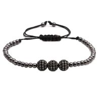 Chaude Cuivre Zircon Tressé Réglable Bracelet De Cuivre Micro Inlay Zc Strass Boule Bracelet Personnalisation sku image 4