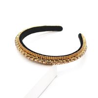 Nouvelle-coréen Style Personnalisé Bord D'or Diamant-intégré Casual Bandeau Fille De Coeur Partie Rue Aligner Cheveux Accessoires sku image 3