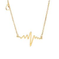 Wave Clavicle Chain Ecg Necklace Heart Frequency Pendant Necklace Heart Chain Necklace Wholesale main image 1