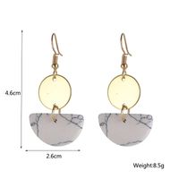 Jewelry Trend Semicircle Tricolor Turquoise Disc Geometric Earrings main image 6