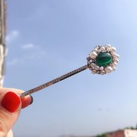 Emerald Classic Pearl - Pinza Para El Pelo, Pop, Full Diamond, Bb Clip, Fairy Girl, Clip Lateral sku image 1