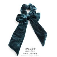 New Large Bow Handmade Velvet Handmade Creative Ponytail Hair Accessory Hair Ring sku image 4