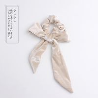 New Large Bow Handmade Velvet Handmade Creative Ponytail Hair Accessory Hair Ring sku image 1