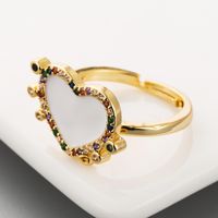 New Creative Gold-plated Ring Color Geometric Opening Hip-hop Ring Wholesale main image 3