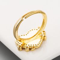 Couple Ring  Mode Kreative Vergoldete Ring Farbe Persönlichkeit Geometrischer Offener Hip-hop-ring main image 5