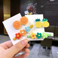 The New Fashion Fruit Side Clip Color Word Clip Girl Bangs Clip Small Flower Clip Headdress main image 4