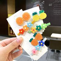 The New Fashion Fruit Side Clip Color Word Clip Girl Bangs Clip Small Flower Clip Headdress main image 5