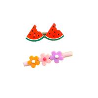 The New Fashion Fruit Side Clip Color Word Clip Girl Bangs Clip Small Flower Clip Headdress main image 6