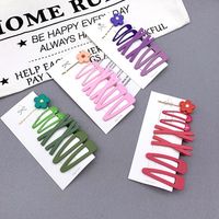 Korean Same Hair Clip Candy Color Hair Clip Girl Small Flower Edge Clip Word Clip Bangs Clip Headdress main image 4