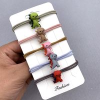 Cute Alloy Small Dinosaur Hair Ring Simple Girl Hair Rope Headband Rubber Band Headdress main image 4