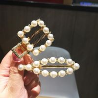 New Baroque Duckbill Clip Hairpin Side Clip Pearl Inlaid Diamond Headdress Wholesale main image 4