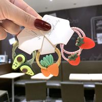 Children's Hair Ring Does Not Hurt Hair Head Rope Hair Accessories Baby Cute Trumpet Fruit Hair Rope Girls Tie Hair Rubber Bands main image 2