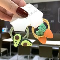Children's Hair Ring Does Not Hurt Hair Head Rope Hair Accessories Baby Cute Trumpet Fruit Hair Rope Girls Tie Hair Rubber Bands main image 4