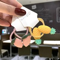 Children's Hair Ring Does Not Hurt Hair Head Rope Hair Accessories Baby Cute Trumpet Fruit Hair Rope Girls Tie Hair Rubber Bands main image 5