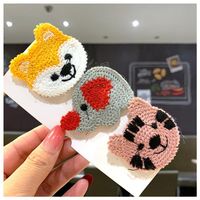 Korean Wool Embroidery Cute Cartoon Small Animal Hair Clip Fashion Side Hair Clip Bangs Clip Bb Clip main image 6