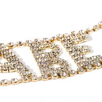 Fashionable New Exaggerated Flash Diamond Item With Diamond Letters Babe Necklace main image 5