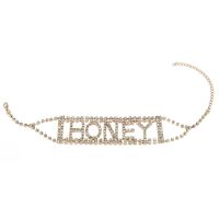 Punk Exaggerated Super Flash Necklace With Diamonds Lettering Thin Necklace Wholesale main image 6