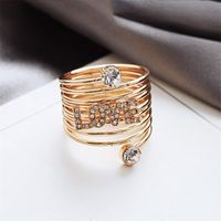 Silver Pentagram Gold Love Spring Ring Band Wholesales Fashion Nihaojewelry main image 4