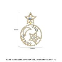 Fashion Korean Sweet Lady Xingyue Earrings Hollow Copper Inlaid Zirconium Stud Earrings main image 6
