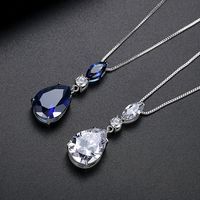 New Fashion Simple Wild Ladies Banquet Copper Inlaid Zirconium Necklace Wholesale main image 4