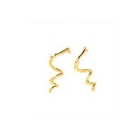 Fashion Exaggerated Delicate Golden Spiral Solid Line Earrings main image 6