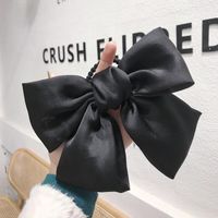 Simple Cloth Oversized Bow High Elastic Non-marking Hair Rope Hair Band Rubber Band Hair Tie Lady sku image 1