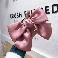 Simple Cloth Oversized Bow High Elastic Non-marking Hair Rope Hair Band Rubber Band Hair Tie Lady sku image 2