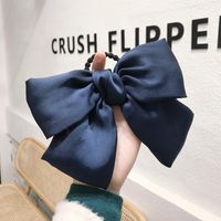 Simple Cloth Oversized Bow High Elastic Non-marking Hair Rope Hair Band Rubber Band Hair Tie Lady sku image 3
