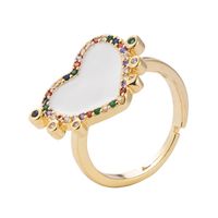 Couple Ring  Mode Kreative Vergoldete Ring Farbe Persönlichkeit Geometrischer Offener Hip-hop-ring sku image 1