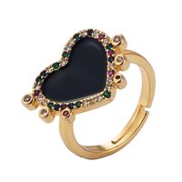 Couple Ring  Mode Kreative Vergoldete Ring Farbe Persönlichkeit Geometrischer Offener Hip-hop-ring sku image 2